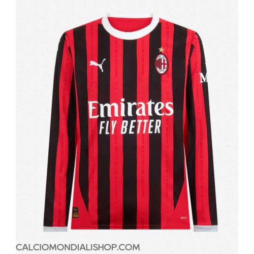 Maglie da calcio AC Milan Prima Maglia 2024-25 Manica Lunga